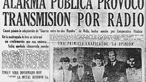 Transmisión de "La guerra de los mundos"