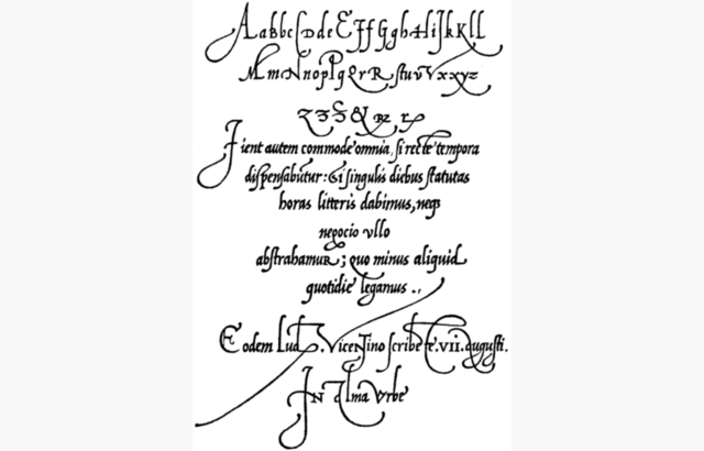 La cursiva Cancilleresca.