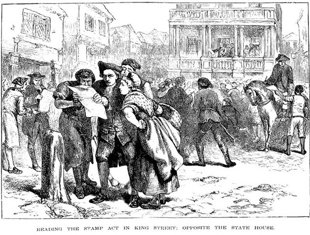 Sugar Act imposes new taxes on trade; James Otis argued that taxation without representation violates colonist’s liberties