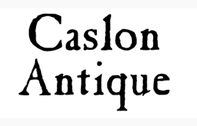 Caslon 540 "Revival"