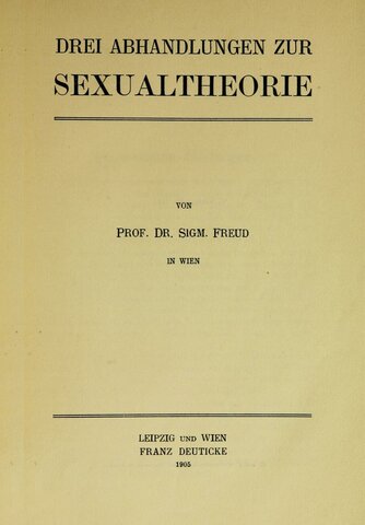 Freud publica sus tres ensayos sobre la teoría sexual