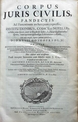 El Corpus Iuris Civilis