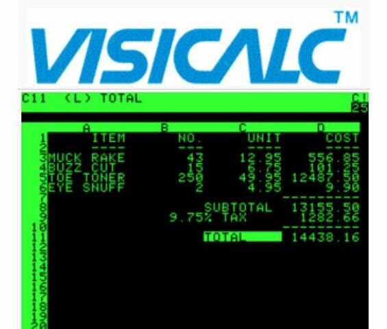 Primera hoja de calculo (VisiCalc)