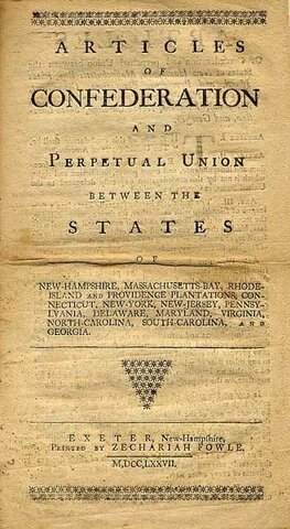 The Articles of Confederation are ratified by the states