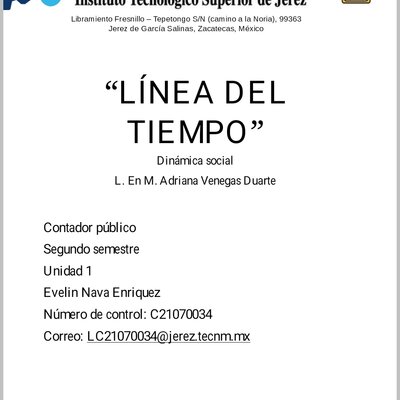 Timeline: Antecedentes Históricos de la Sociología - Evelin Nava Enriquez C21070034 - Dinámica Social