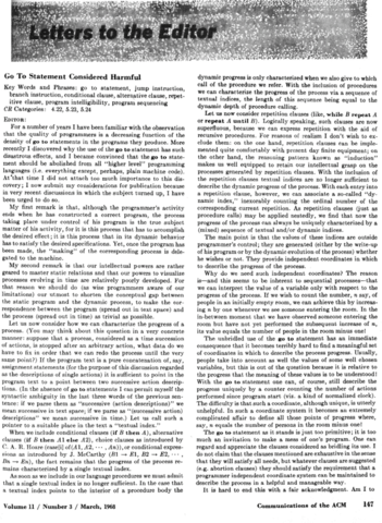 Aparece un artículo que impulsa la programación estructurada