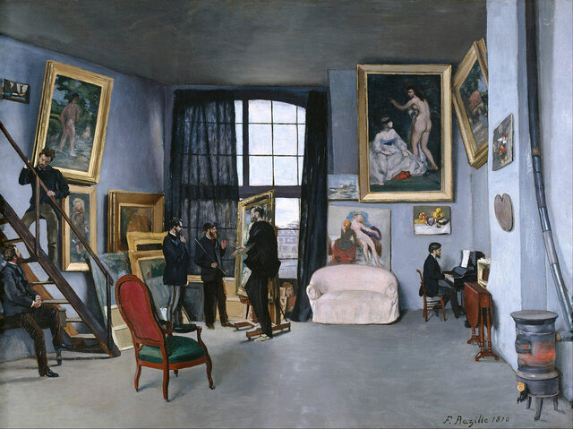 L'atelier de la rue de la Condamine par Frédéric Bazille