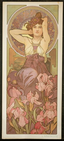 Les Pierres précieuses, l'Améthyste par Alphonse Mucha