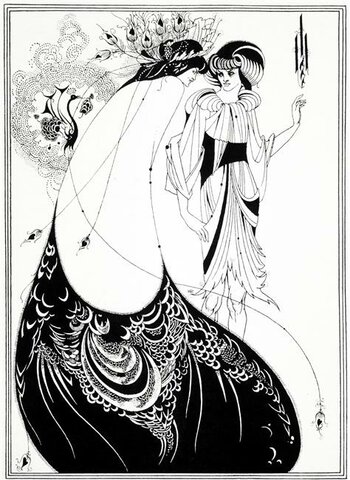 La Robe de paon par Aubrey Beardsley