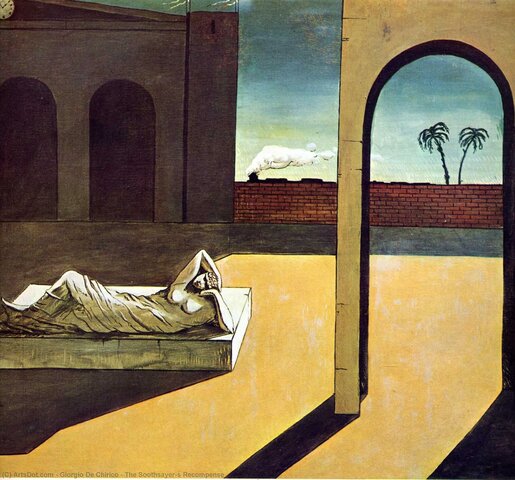 La Récompense du devin par Giorgio de Chirico