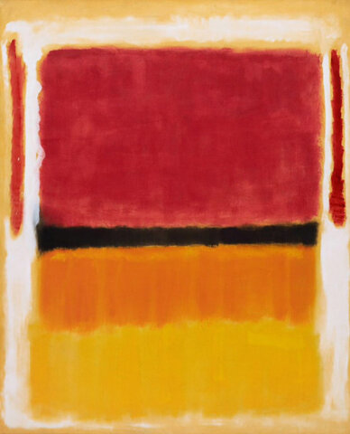 Sans titre (violet, noir, orange, jaune sur blanc et rouge) par Mark Rothko
