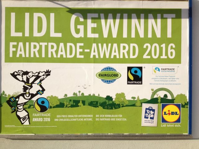 Lidl wird für sein nachhaltiges Engagement mit dem Fairtrade-Award ausgezeichnet.