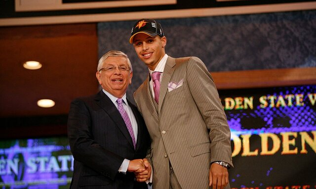 Steph Curry gets drafted to the NBA