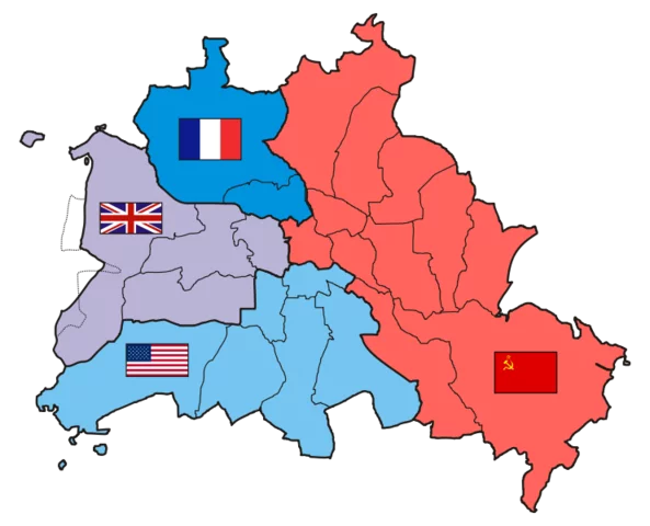Divisió de Berlín en quatre zones