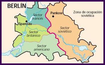 Divisió de Berlín en quatre zones: