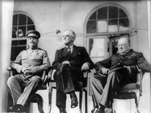 Terhan Confrence between Churchill, Stalin, and FDR