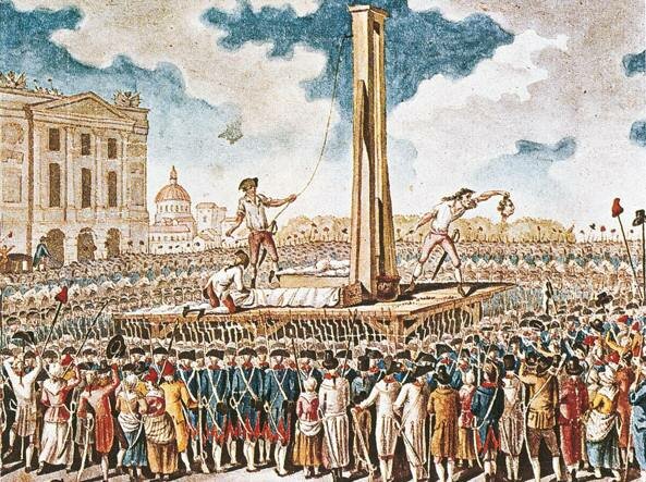 La decapitazione dell' "incorruttibile"  leader rivoluzionario dei giacobini