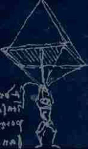 Da Vinci's sketch of the Parachute
