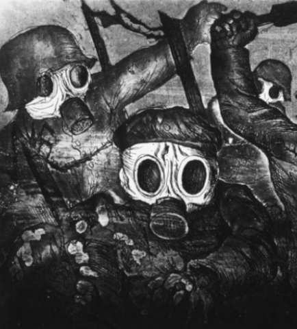 Vengono utilizzati per la prima volta i gas asfissianti (Otto Dix).
