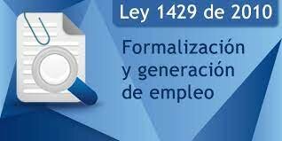 LEY 1429 DE 2010