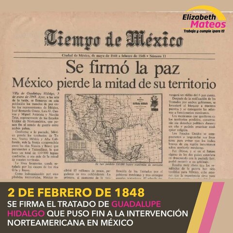Firma de los tratados de Guadalupe-Hidalgo y fin de la ocupación norte aericana