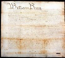 William Penn receives charter for Pennsylvania
