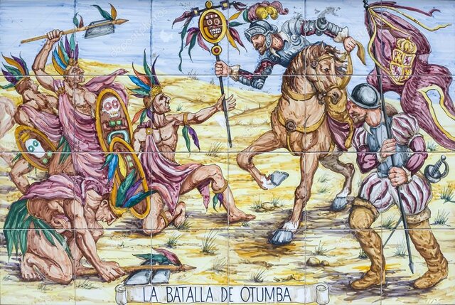 La batalla de Otumba.
