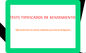 Periodo de los tests tipificados de rendimiento