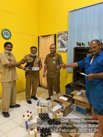Distribusi Bantuan Obat-obatan Pusat (Inhu)