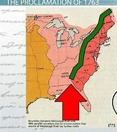 The proclamation of 1763 bans colonists from settling west of the Proclamation Line