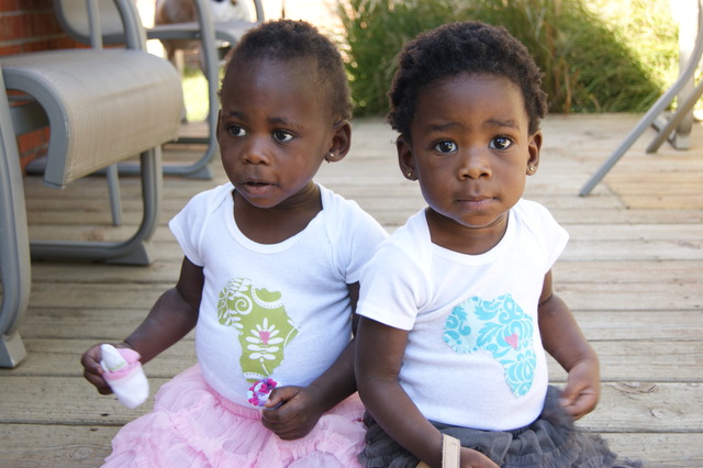 Twin sisters came home