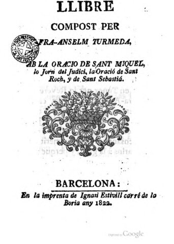 Llibre de bons amonestaments - Anselm Turmeda