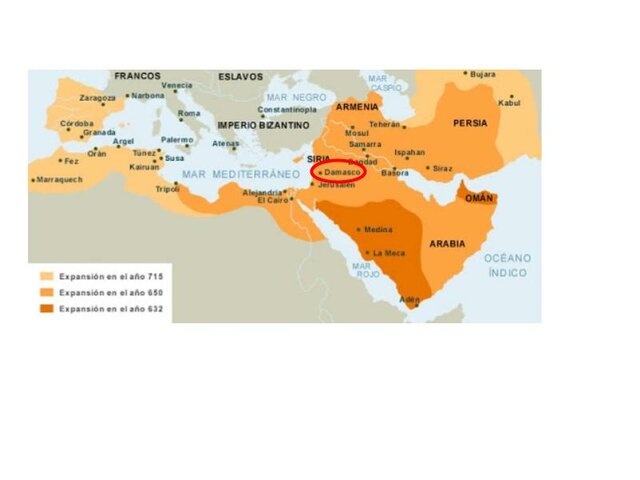 La dinastia omeia instal·la la capital de l’imperi Islàmic a Damasc.