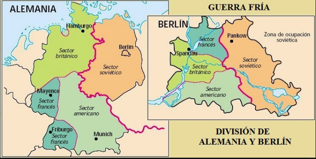 Divisió de Berlín en quatre zones