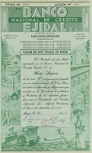 Creación del Banco Nacional del Crédito Ejidal