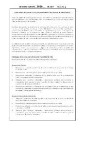 Operativización del plan de salud pública