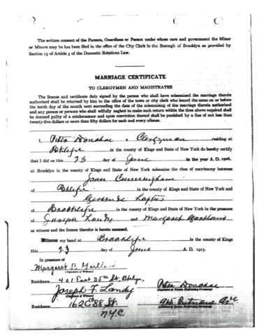 John Cunningham and Gertrude Marry