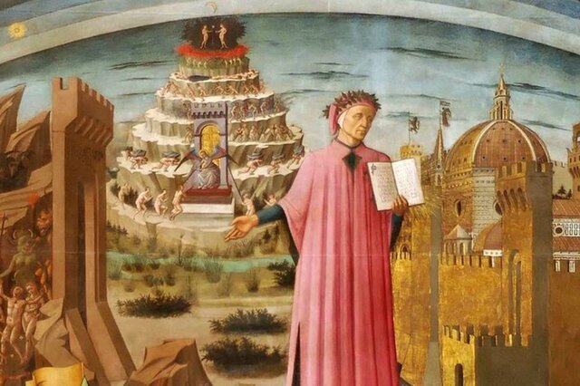 Inizio componimento della Divina Commedia