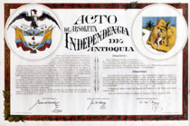 Cundinamarca y Antioquia Proclaman su Independencia