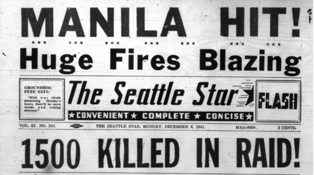 Japanese attack Philippines