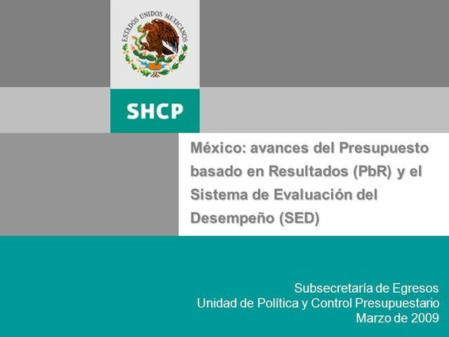Sistema de Evaluación al Desempeño (SED)
