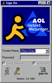 When does AOL launch instant messenger?