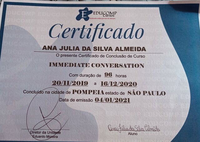Certificado de ingles