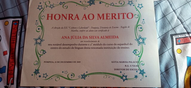 Mençao honrosa do espanhol