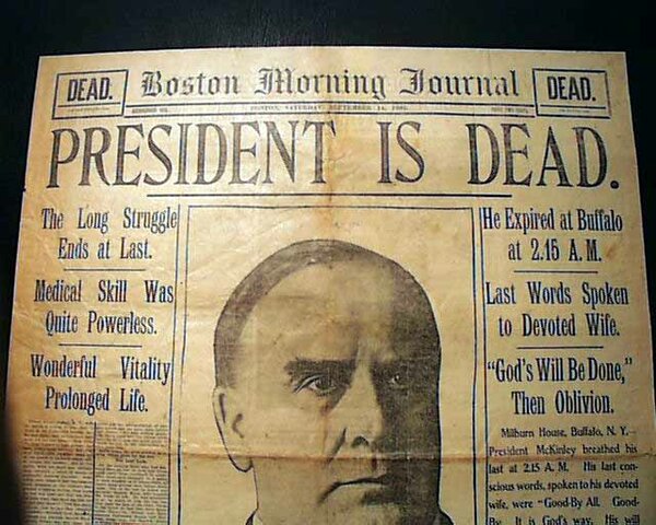 President McKinley assassinated