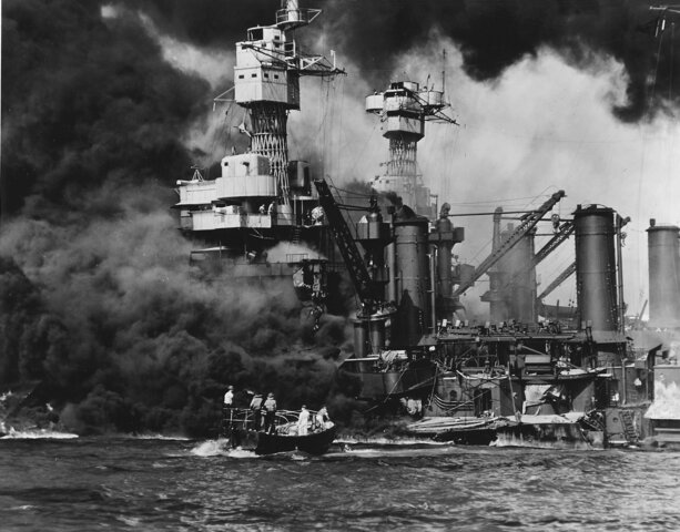 Japan attacks Pearl Harbor