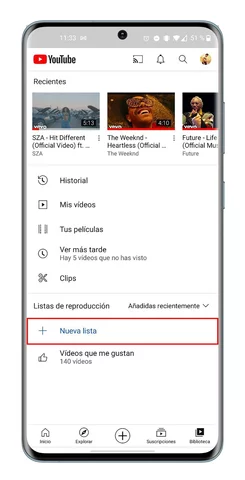 Listas de reproduccion