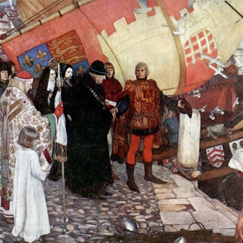 Cabot lands on the east coast of North America