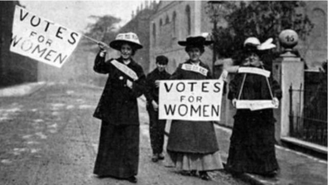 Inicio del movimiento sufragista.