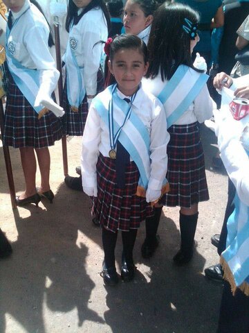 Fui abanderada por primera vez